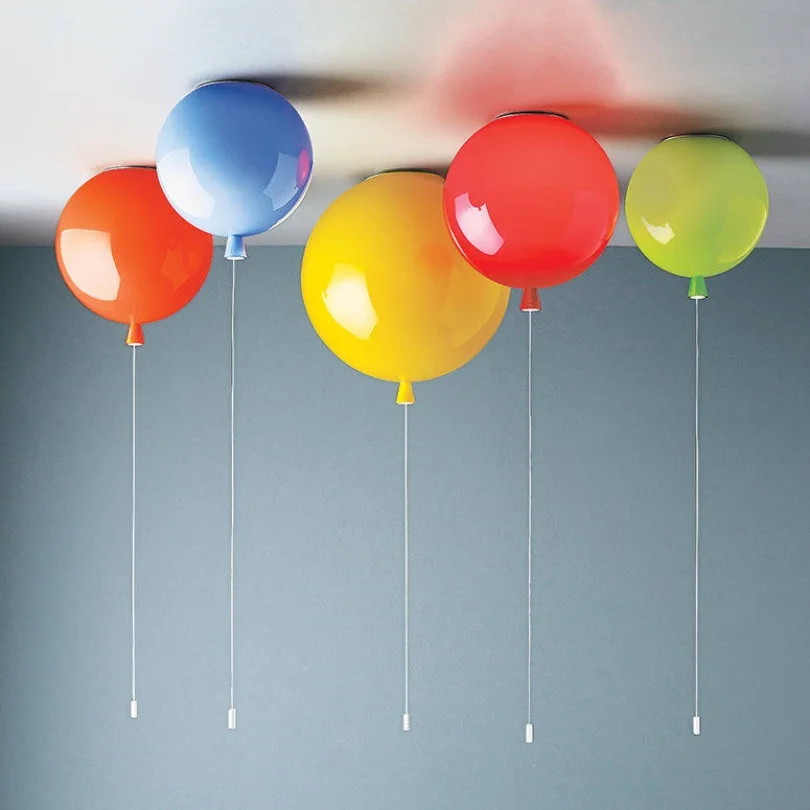 Led Balloon Light - ลูกโป่งสุดสร้างสรรค์โคมไฟติดเพดานห้องห้องนอนร้านอาหารสำหรับเด็กห้องโถงข้างเตียงตกแต่งด้วยไฟ LED ไฟระย้าสี