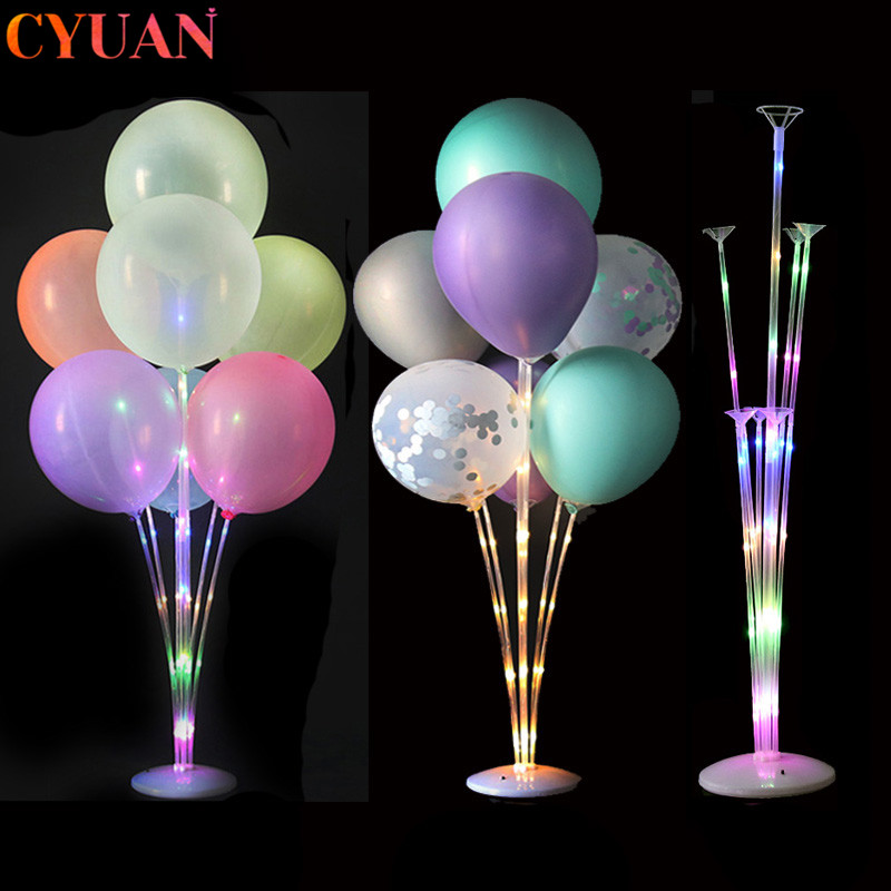Led Balloon Light - 1/2 ชุดไฟ LED Air Balls ขาตั้งคอลัมน์เด็กวันเกิดบอลลูน