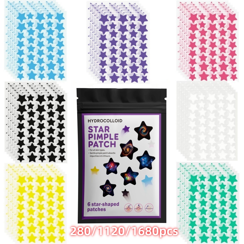 Event & Party Supply - แผ่นแปะสิวไฮโดรคอลลอยด์ 280/1120/1680 ชิ้น, แผ่นแปะปกปิดสิวบนใบหน้า, ปกปิดรอยสิวและจุดด่างดำ เหมาะสำหรับงานปาร์ตี้และกิจกรรมต่างๆ