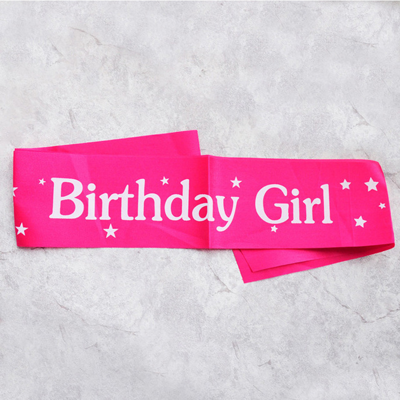 Birthday Sash Glitter - สาววันเกิดริบบิ้นไหล่สาววันเกิด Glitter ซาติน SASH Mermaid PARTY