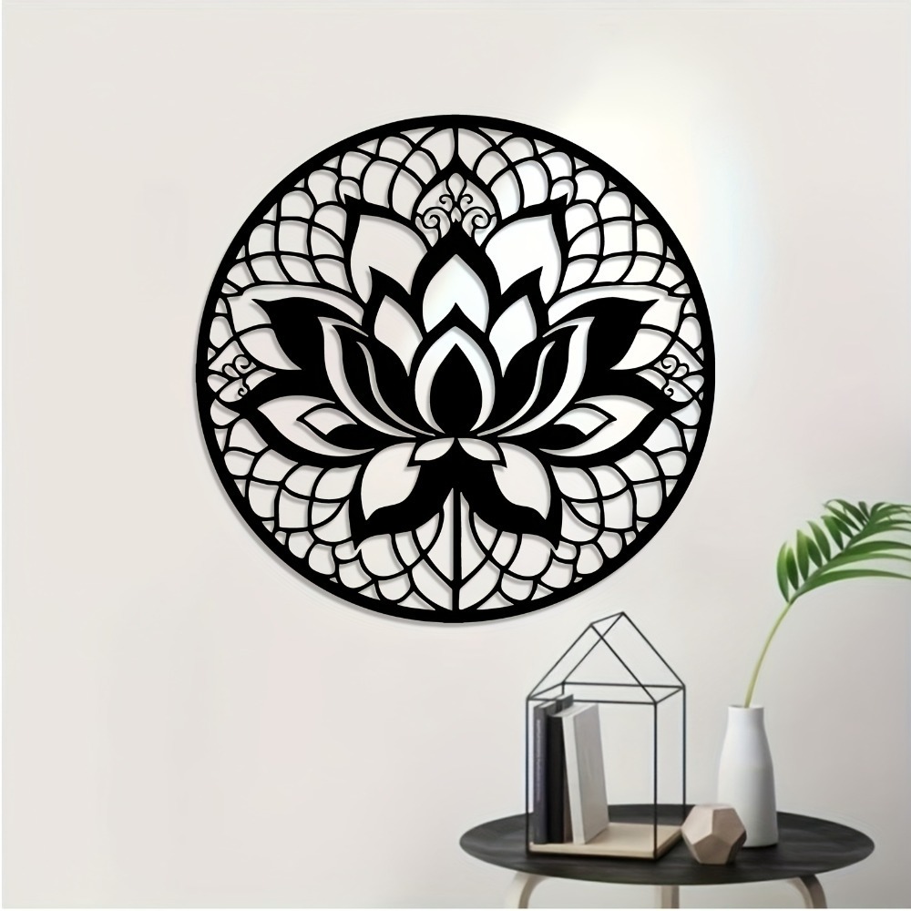 Flower Wall Panel - งานศิลปะติดผนังโลหะลูมิโฮ ลายดอกบัว แผ่นอะลูมิเนียมแบน 2 มิติ ตกแต่งบ้าน