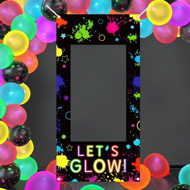 Let'S Party Event Supply - กรอบรูปถ่ายเรืองแสง นีออน กราฟฟิตี กรอบรูปถ่ายพร้อมฉากหลัง ของตกแต่งงานวันเกิด อุปกรณ์ปาร์ตี้เรืองแสง