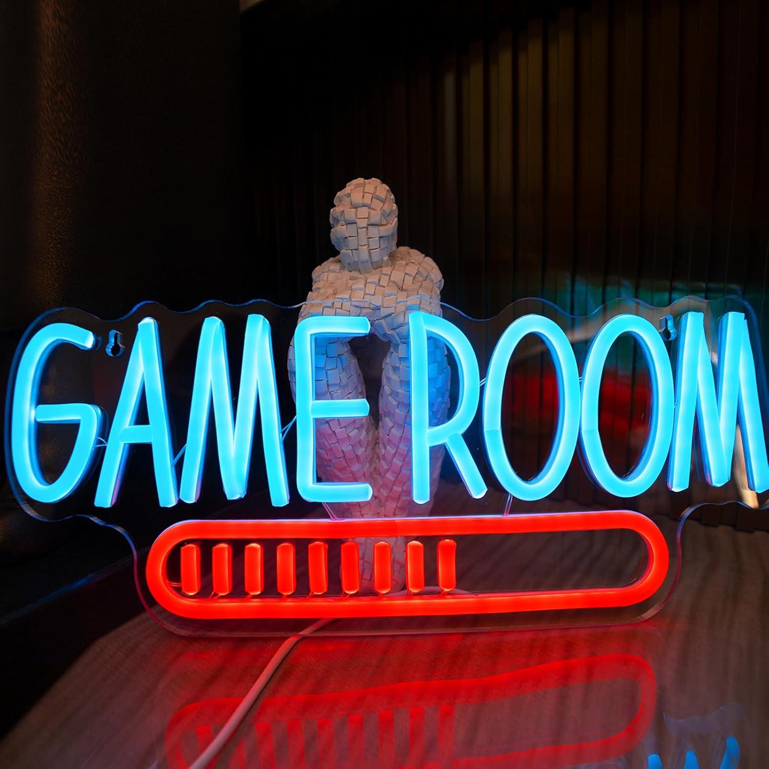 Event & Party Supply - ป้ายไฟนีออนห้องเกมส์ ไฟ LED ใช้พลังงานจาก USB สำหรับห้องวัยรุ่น