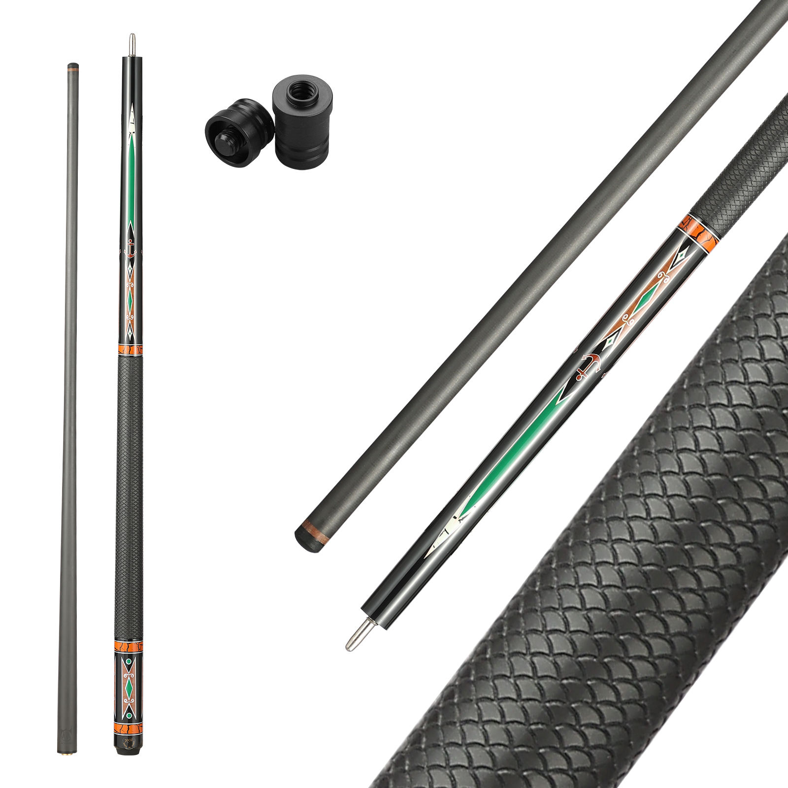 Centerpiece Stick - ไม้คิวพูลคาร์บอนไฟเบอร์แบบมืออาชีพ ขนาด 58 นิ้ว 10.5 มม.