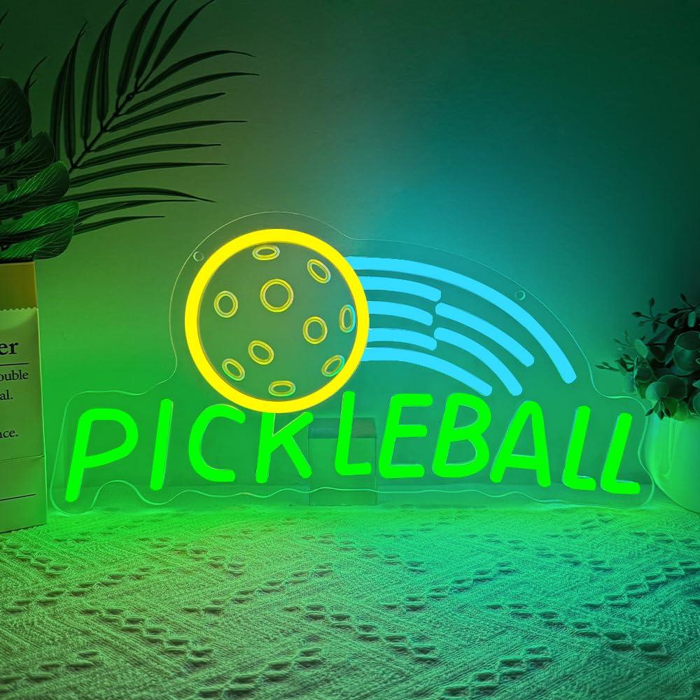 Neon Sign Party - ป้ายไฟนีออน Pickleball แบบ USB ปรับความสว่างได้ ไฟ