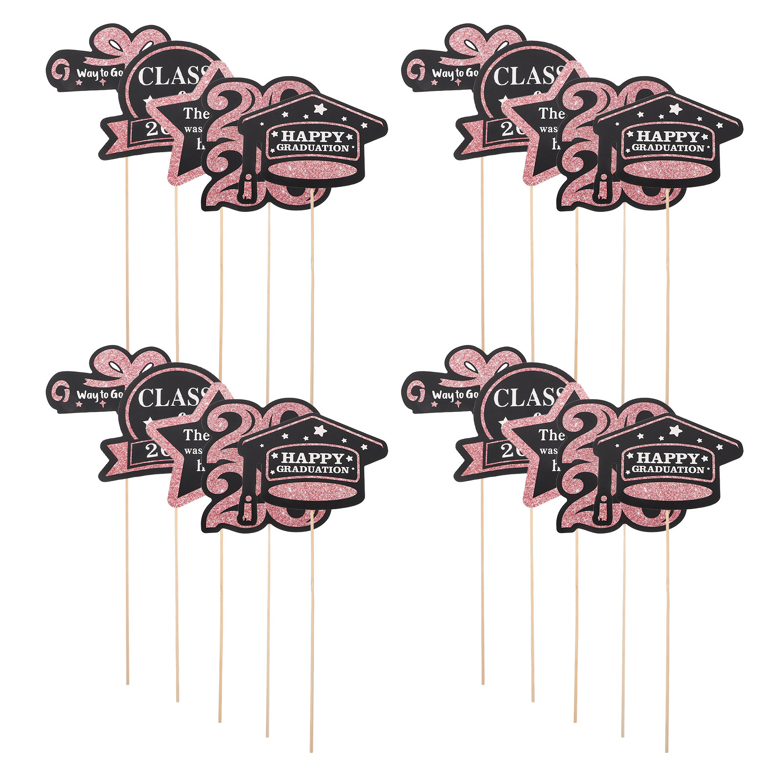 Centerpiece Stick - แท่งตกแต่งโต๊ะรับประทานอาหารสำหรับงานรับปริญญา 20 ชิ้น รุ่นปี 2026 อุปกรณ์ตกแต่งงานเลี้ยงรับปริญญา