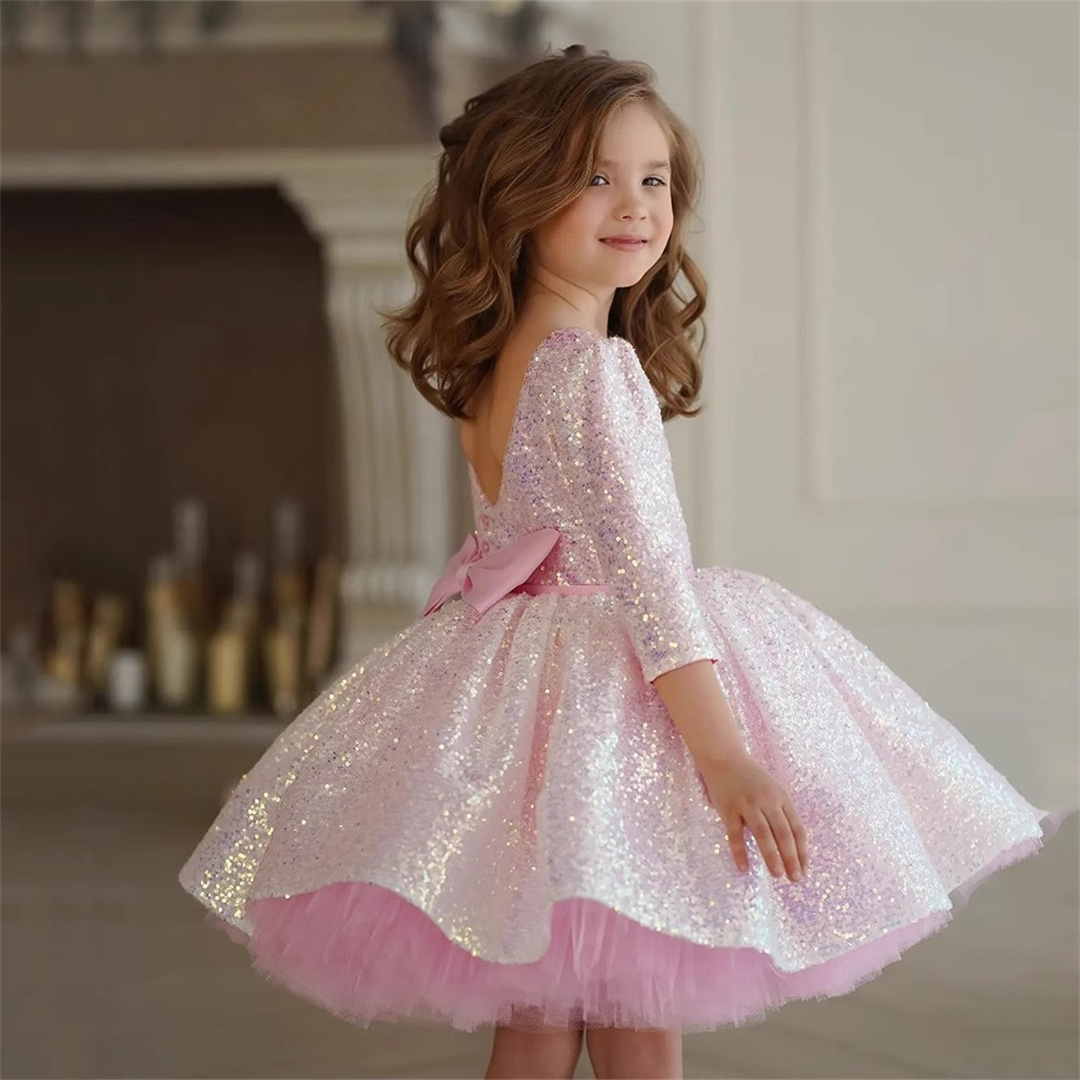 ชุดเดรสเด็กผู้หญิงสีชมพูแวววาว - Birthday Sash Glitter บทวิจารณ์และราคา