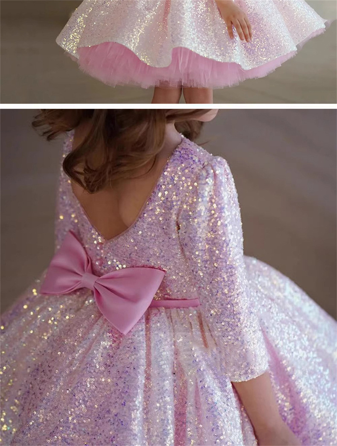 ชุดเดรสเด็กผู้หญิงสีชมพูแวววาว - Birthday Sash Glitter บทวิจารณ์และราคา