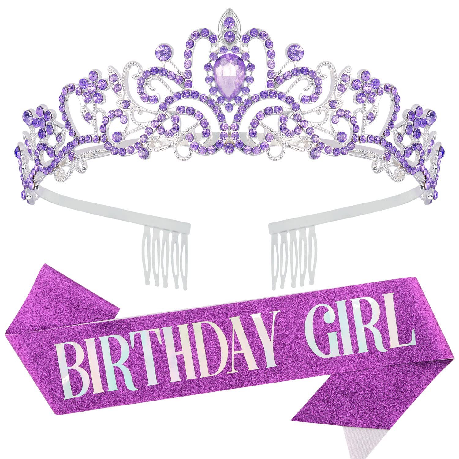 ชุดสายสะพายวันเกิดพร้อมมงกุฎคร - Birthday Sash Glitter บทวิจารณ์และราคา