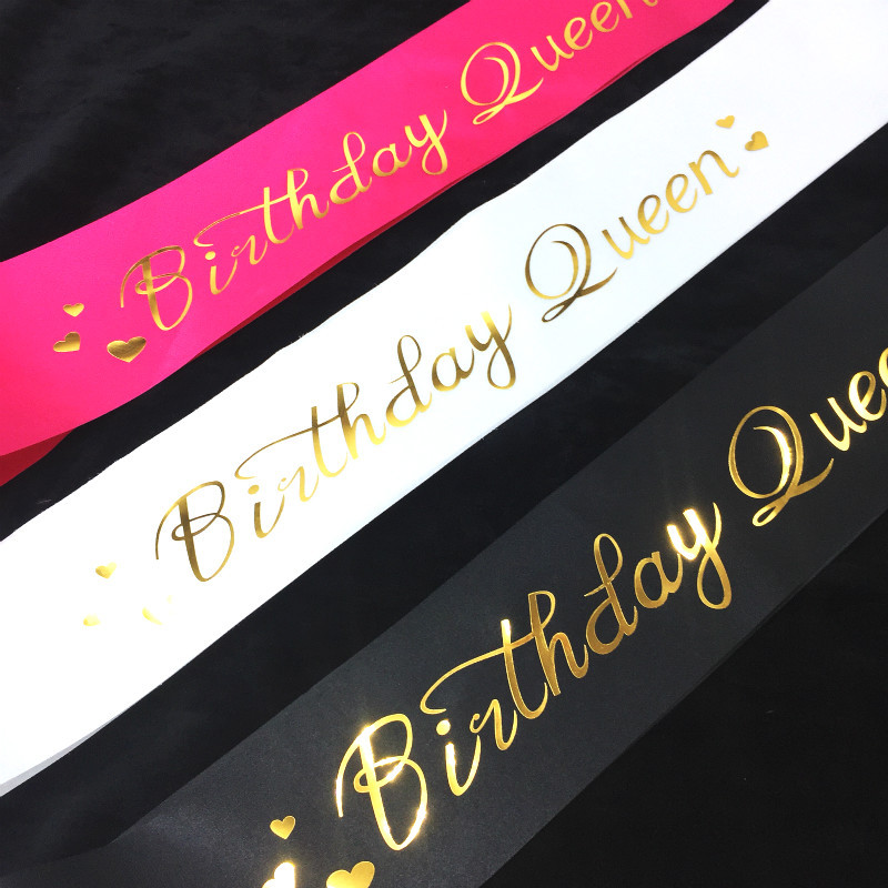 สาววันเกิดริบบิ้นไหล่สาววันเกิ - Birthday Sash Glitter บทวิจารณ์และราคา