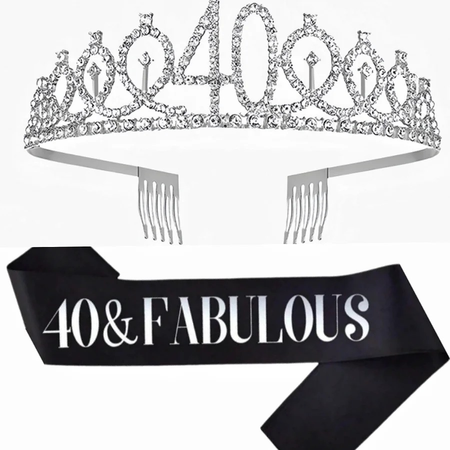 มงกุฎวันเกิดสีเงินวิบวับ พร้อม - Birthday Sash Glitter บทวิจารณ์และราคา