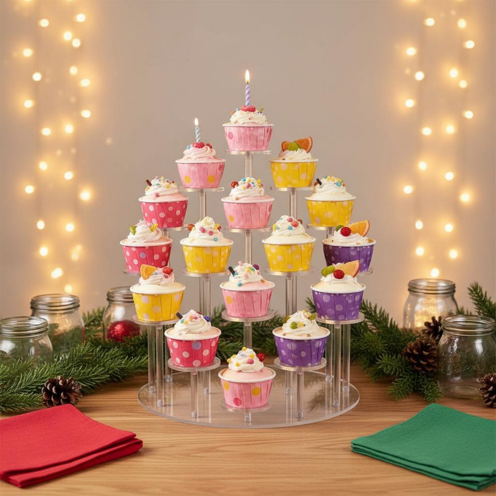 แท่นวางคัพเค้กอะคริลิก แท่นโชว - Cupcake Stand Tier บทวิจารณ์และราคา