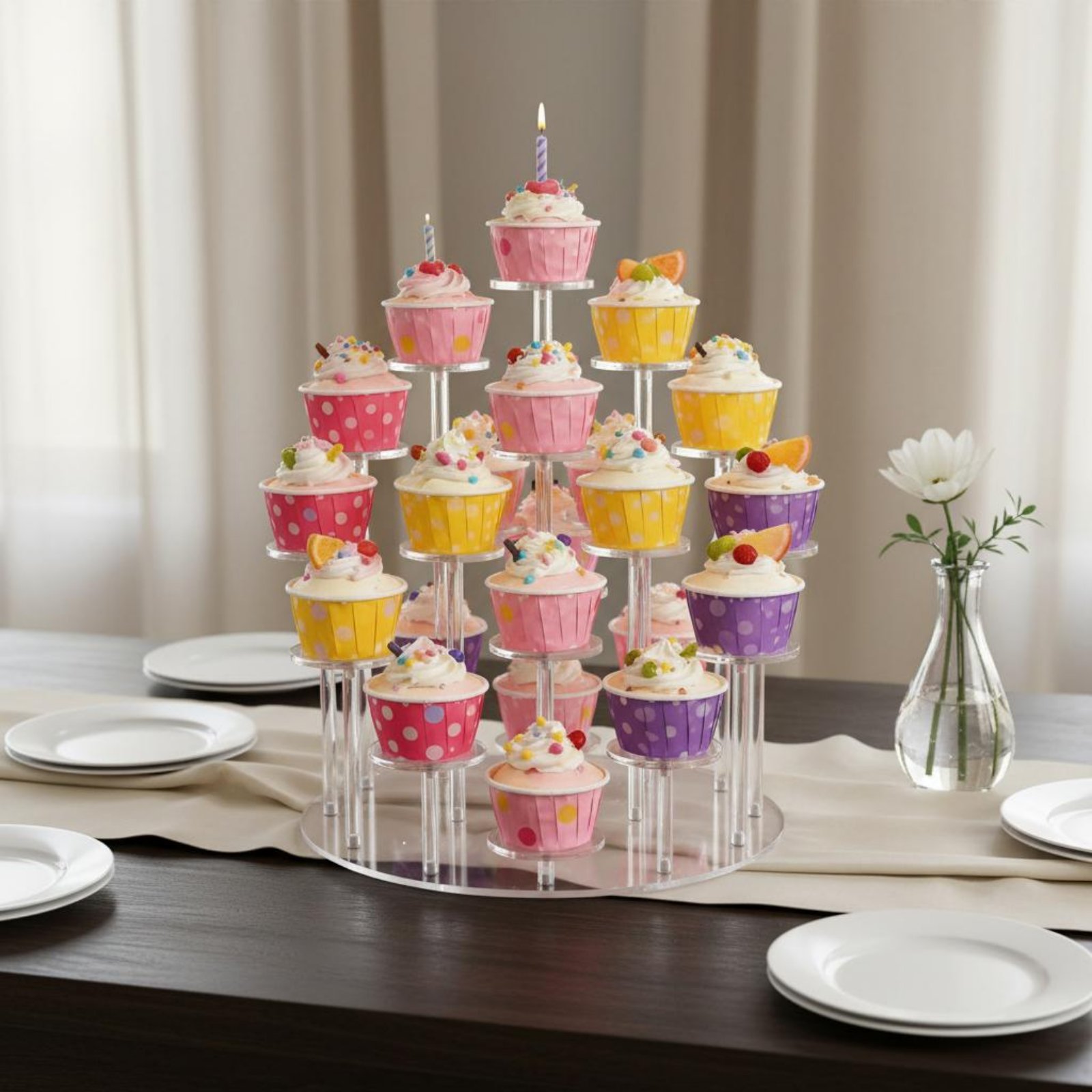 แท่นวางคัพเค้กอะคริลิก แท่นโชว - Cupcake Stand Tier บทวิจารณ์และราคา