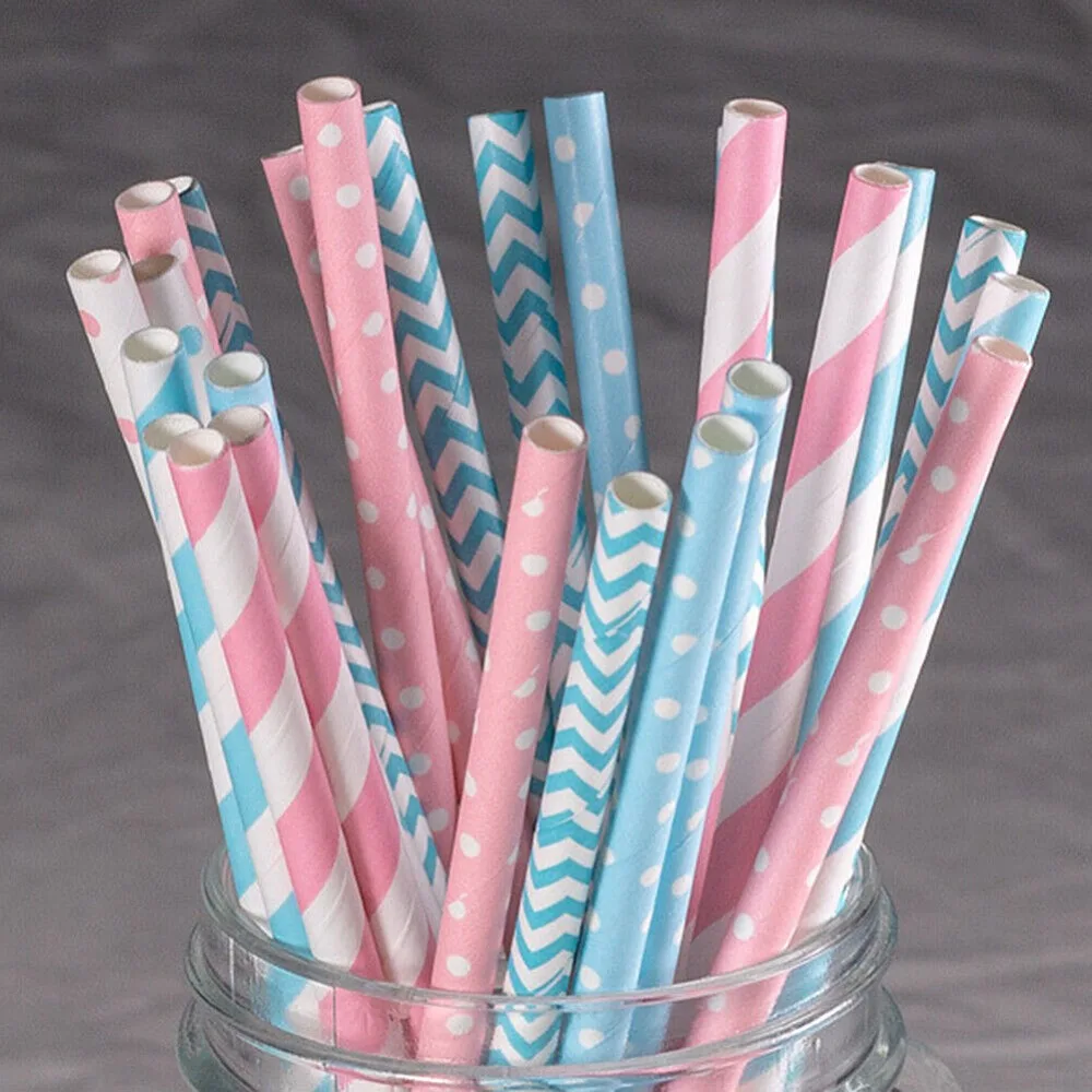 หลอดกระดาษบรรจุจํานวนมาก 100 ส - Paper Straw Color บทวิจารณ์และราคา