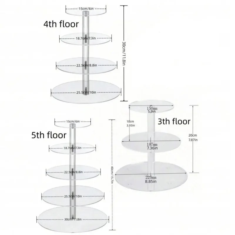 ชั้นวางคัพเค้กอะคริลิคใส 3-5 ช - Cupcake Stand Tier บทวิจารณ์และราคา