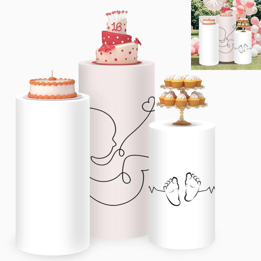 Yeele 3 ชิ้น ผ้าคลุมทรงกระบอกส - Dessert Table Backdrop บทวิจารณ์และราคา