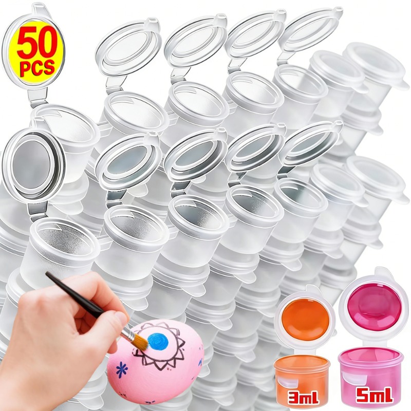 10/30/50PCS กระปุกสีเปล่า ถ้วย - Plastic Cup 50Pcs บทวิจารณ์และราคา