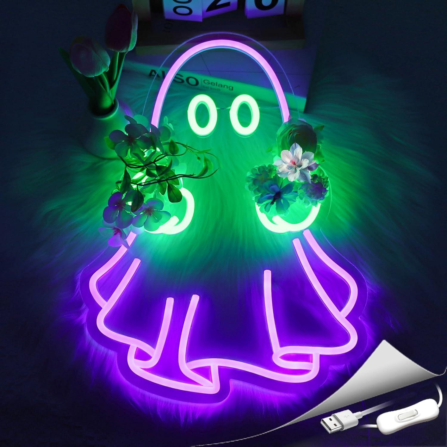 ป้ายไฟนีออนรูปผี ใช้พลังงานจาก - Neon Sign Party บทวิจารณ์และราคา