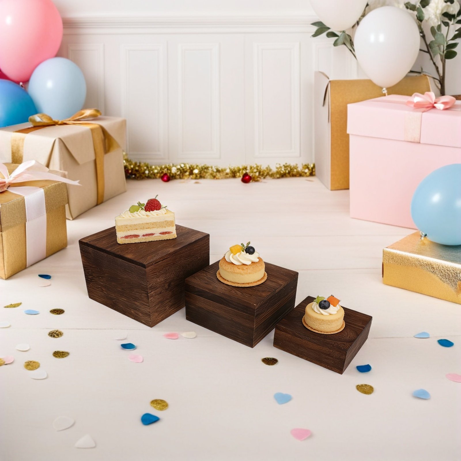 ชุดชั้นวางเค้กไม้สไตล์ชนบท 3 ช - Cupcake Stand Tier บทวิจารณ์และราคา