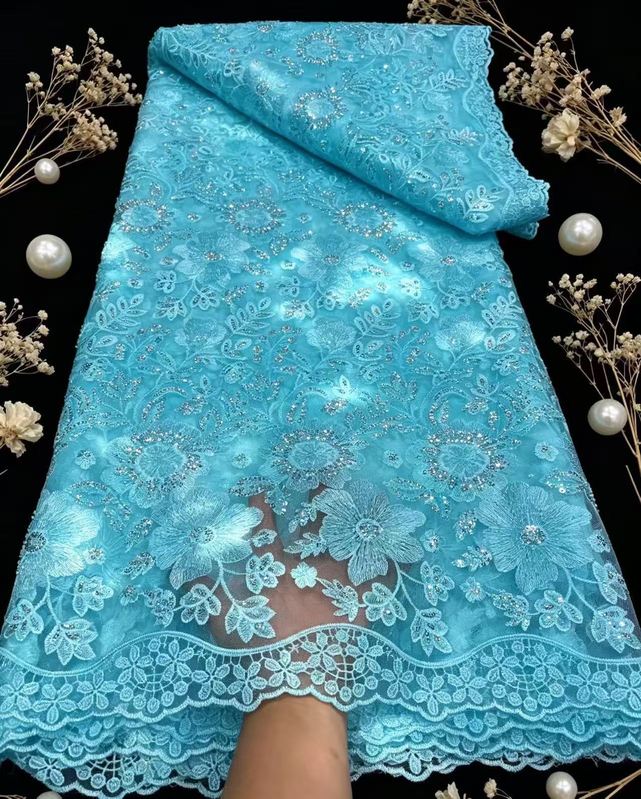 ผ้าลูกไม้ฝรั่งเศสแท้ ประดับเลื - Glitter Tablecloth บทวิจารณ์และราคา