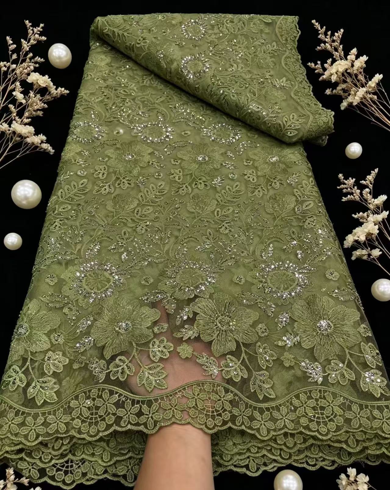 ผ้าลูกไม้ฝรั่งเศสแท้ ประดับเลื - Glitter Tablecloth บทวิจารณ์และราคา