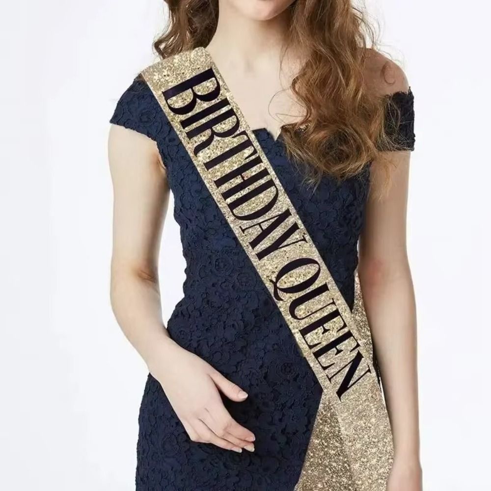 มงกุฎปาร์ตี้วันเกิดแบบกลิตเตอร - Birthday Sash Glitter บทวิจารณ์และราคา
