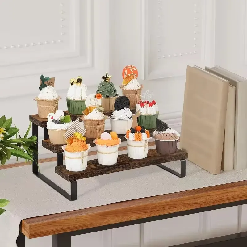 ชั้นวางของไม้ 3 ชั้น สำหรับวาง - Cupcake Stand Tier บทวิจารณ์และราคา