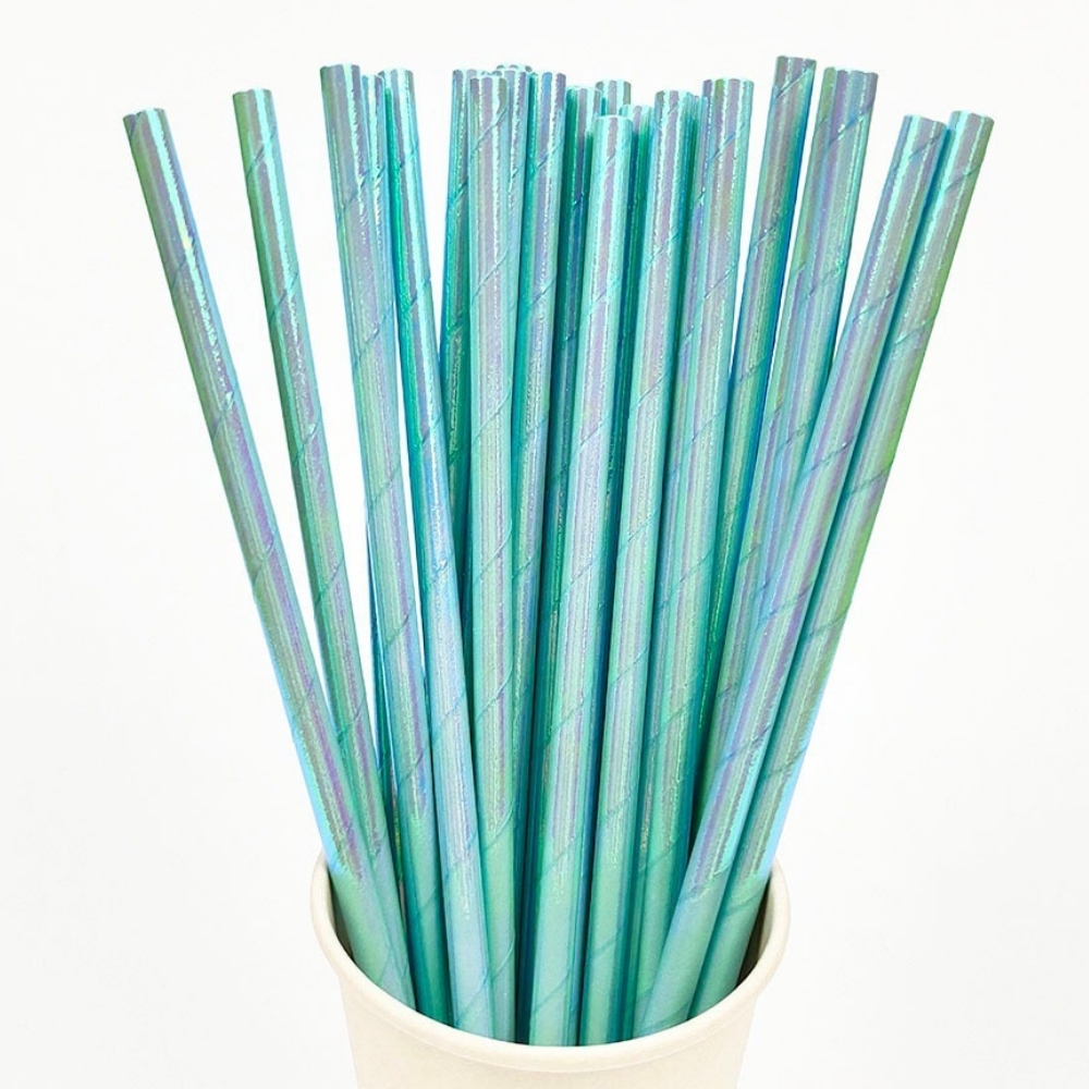 25ชิ้นสีบรอนซ์หลอดดูดกระดาษไข่ - Paper Straw Color บทวิจารณ์และราคา