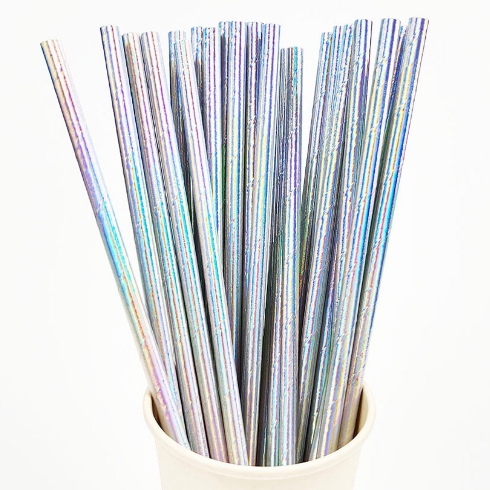 25ชิ้นสีบรอนซ์หลอดดูดกระดาษไข่ - Paper Straw Color บทวิจารณ์และราคา