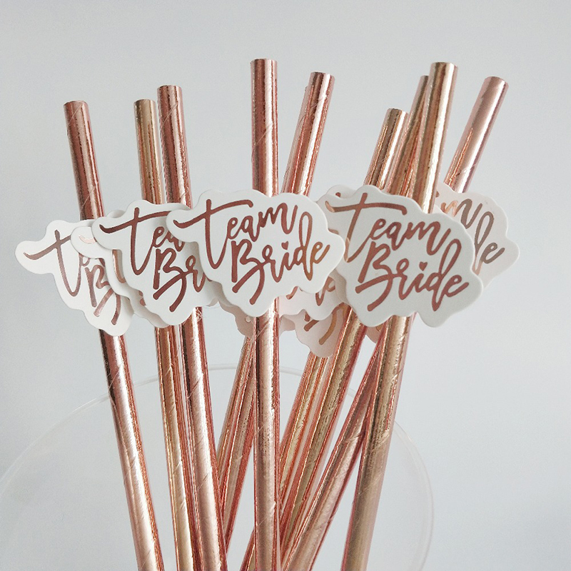 หลอดทองคำสีกุหลาบสำหรับเจ้าสาว - Paper Straw Color บทวิจารณ์และราคา