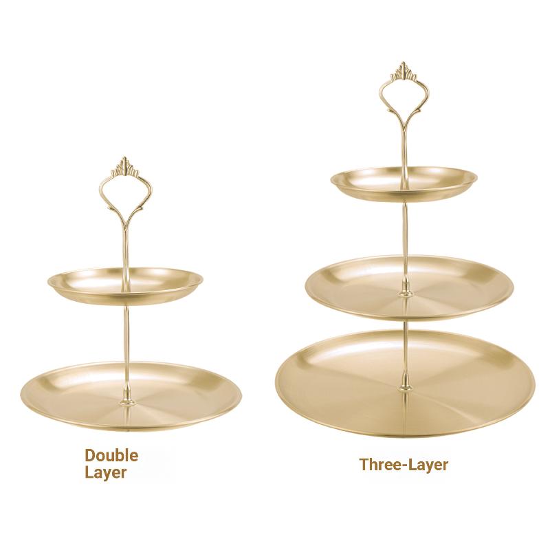 ชั้นวางเค้ก 2/3 ชั้น สีทองเงิน - Cupcake Stand Tier บทวิจารณ์และราคา