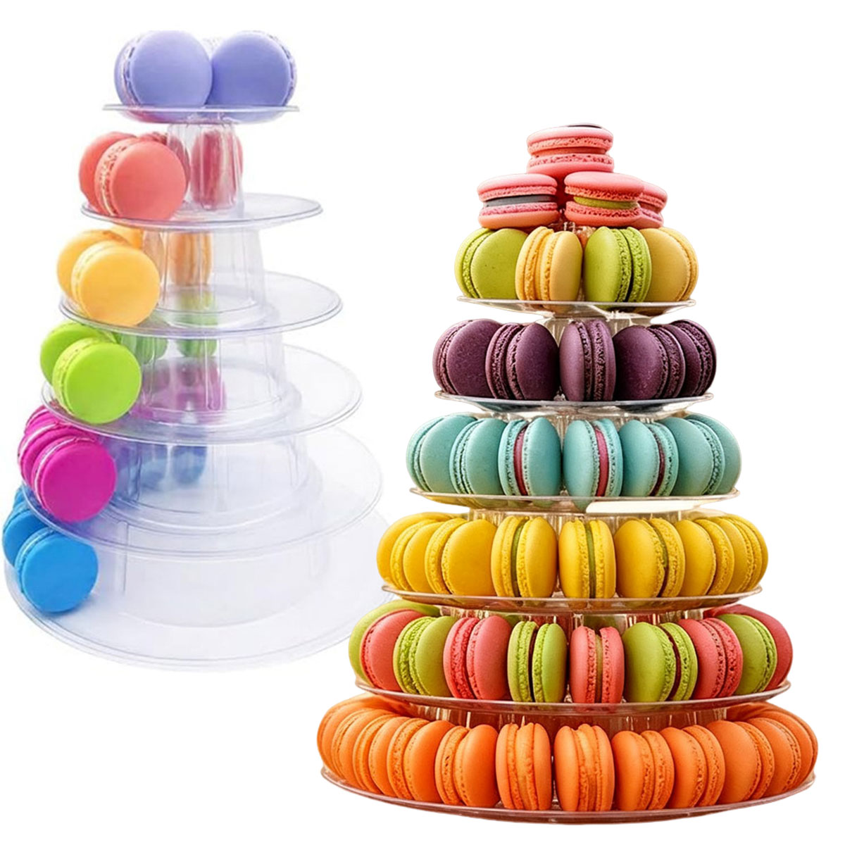 1 ชิ้น 6 ชั้น ชั้นวางเค้กพลาสต - Cupcake Stand Tier บทวิจารณ์และราคา