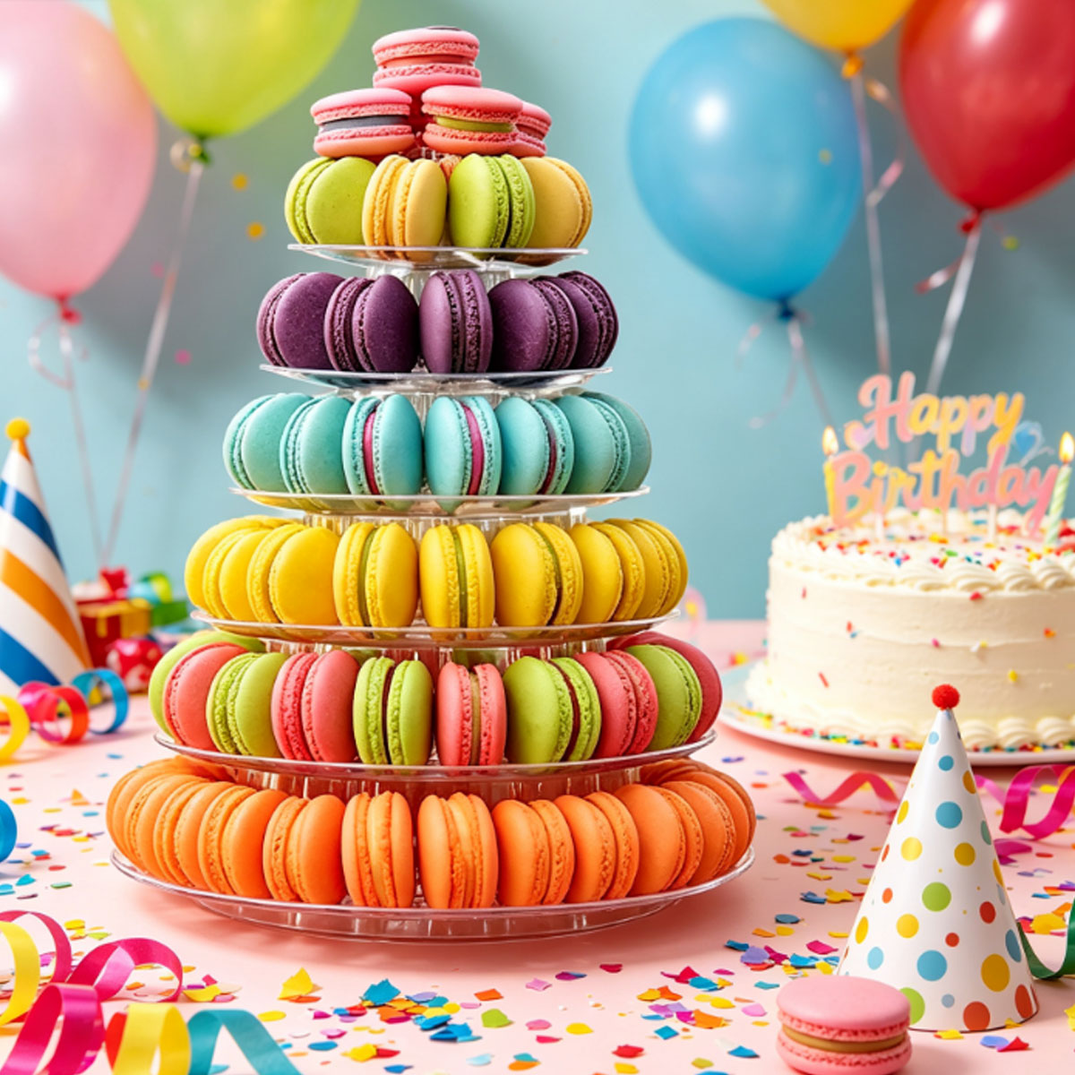 1 ชิ้น 6 ชั้น ชั้นวางเค้กพลาสต - Cupcake Stand Tier บทวิจารณ์และราคา