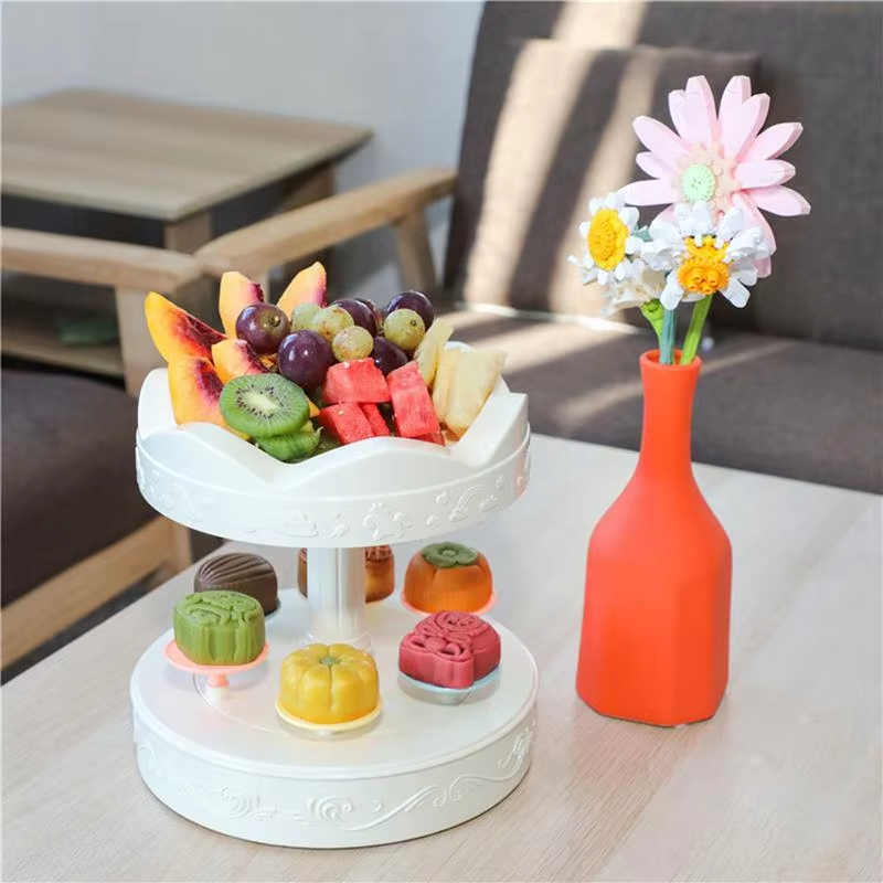 2 ชั้นอัตโนมัติหมุนเค้กซูชิขนม - Cupcake Stand Tier บทวิจารณ์และราคา