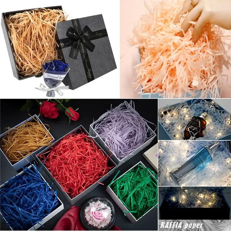 กระดาษราไฟต์ย่นฝอยหลากสี100กรั - Paper Straw Color บทวิจารณ์และราคา