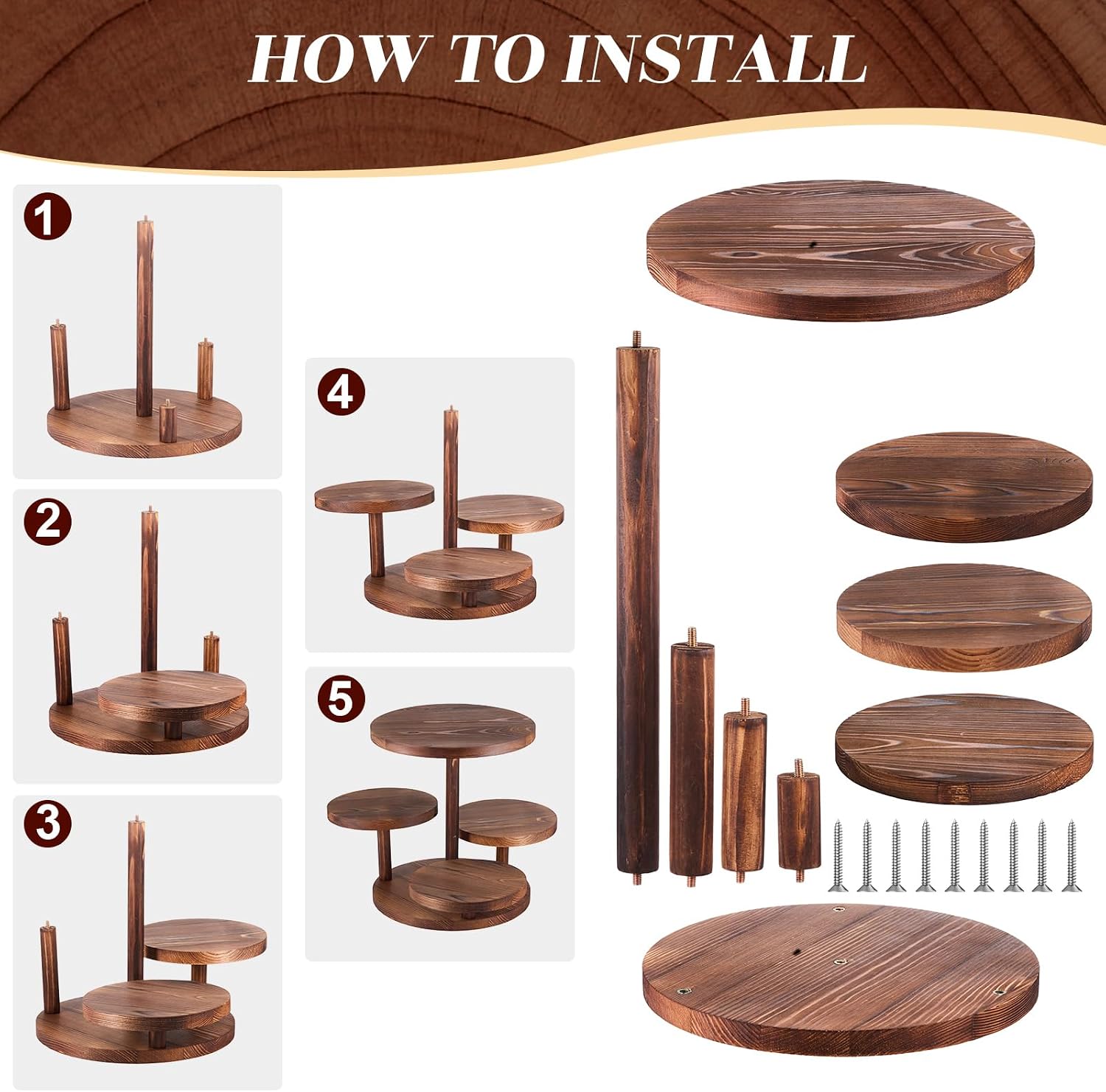 ชุดแท่นวางคัพเค้กทรงกลม 4 ชั้น - Cupcake Stand Tier บทวิจารณ์และราคา