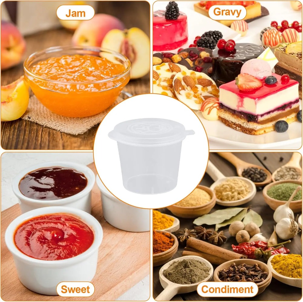 50/100 ชิ้นถ้วยเก็บอาหารแบบใช้ - Plastic Cup 50Pcs บทวิจารณ์และราคา