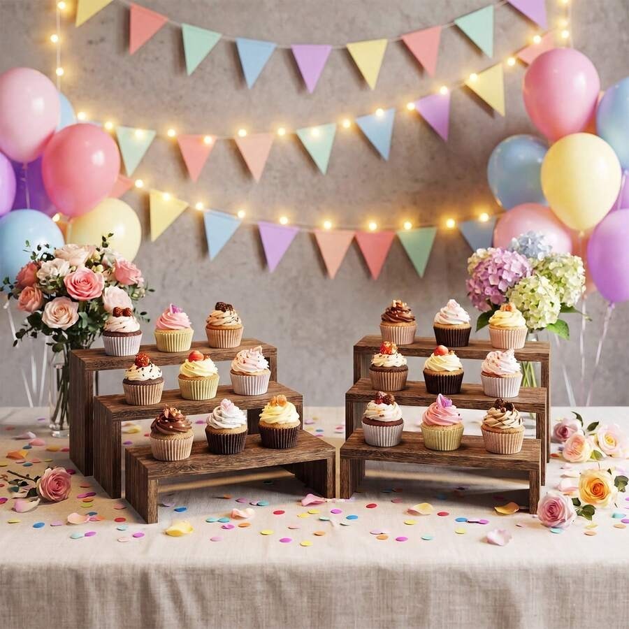 แท่นวางไม้สำหรับโชว์สินค้า 6 ช - Cupcake Stand Tier บทวิจารณ์และราคา