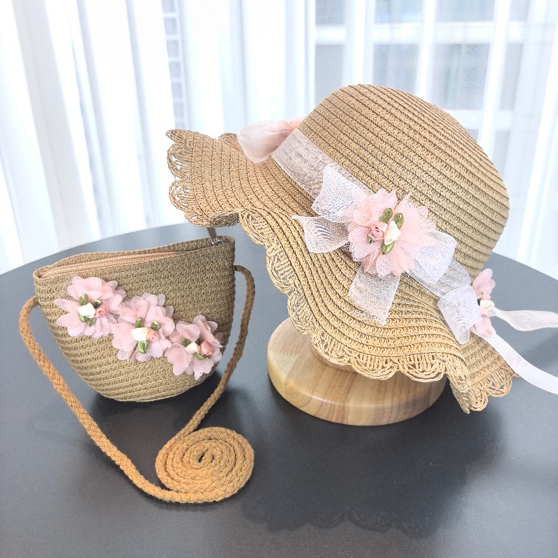 หมวกฟางเด็กผู้หญิง 2 ชิ้น สีพื - Paper Straw Color บทวิจารณ์และราคา