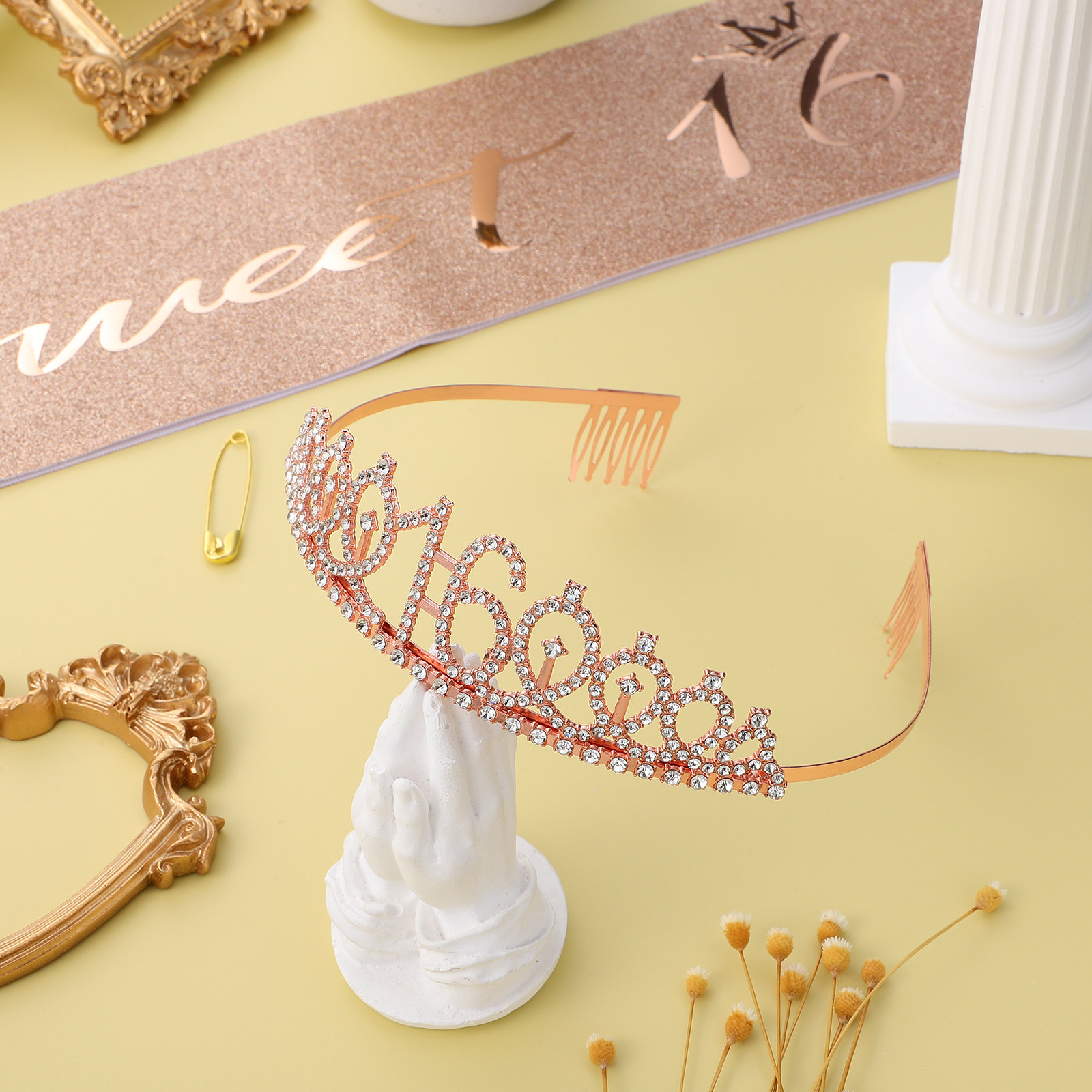 1 ชุดที่คาดผมมงกุฎวันเกิดแบบมี - Birthday Sash Glitter บทวิจารณ์และราคา